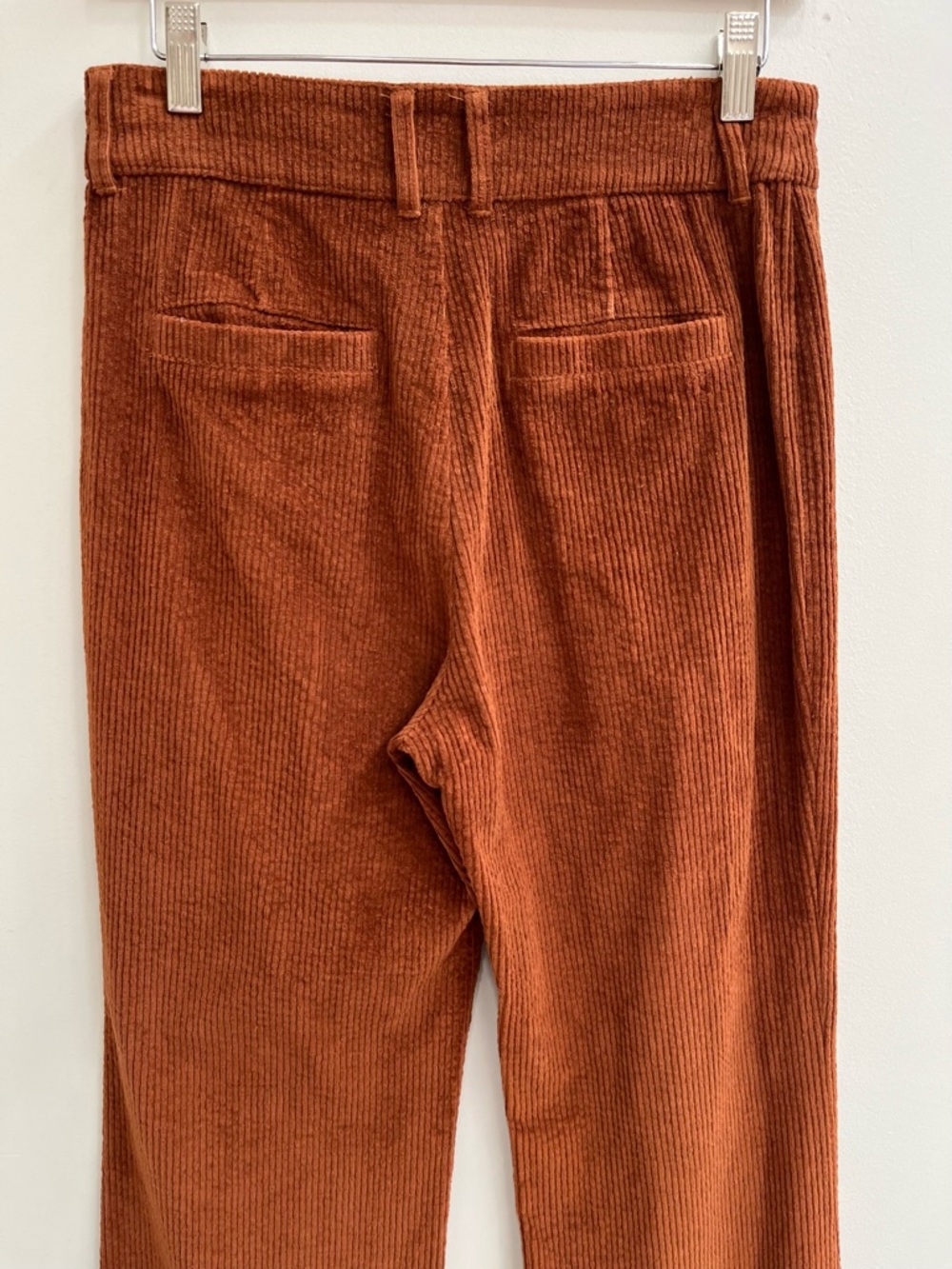 Faherty Phoebe Corduroy Flare Pants High Rise Front Patch Pocket Trousers 27 - Picture 6 of 14